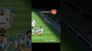 Argentina 110 Ovr Squad ☠️🇦🇷 fifamobile fcmobile fifa efootball fifa23 shorts [upl. by Hgielah471]