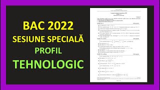 Bacalaureat matematica profil tehnologic 2022 bac mate m2 subiectul 1 2 3 Invata Matematica Usor [upl. by Rubliw435]