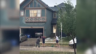 Powerful thunderstorm causes widespread damage in Calgary [upl. by Goren919]