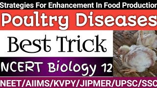 PoultrydiseasestrickStrategies For Enhancement Food productionTrick to learn Poultry DiseaseNEET [upl. by Nivek]