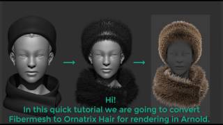 ZBrush Fibermesh to Ornatrix hair for Maya [upl. by Dnanidref]