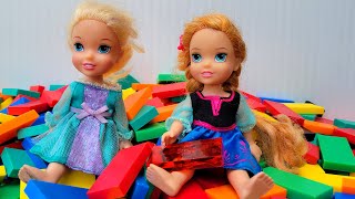 Colors  Elsa amp Anna toddlers teach Adrian  Barbie dolls  counting [upl. by Nnylorac628]