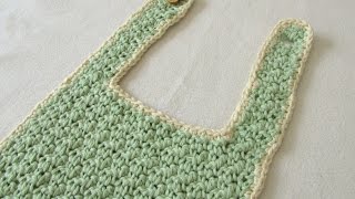 How to crochet a cute baby bib for beginners [upl. by Drexler]