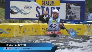 Maxime Aubertin Belgium  Kayak SemiFinal  2024 ICF Canoe Slalom World Cup La Seu Spain [upl. by Anoyk]