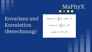 Berechnung der Kovarianz und Korrelation nach Pearson [upl. by Venator569]