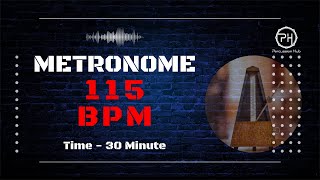 115 BPM Metronome  30 Minute [upl. by Assek780]