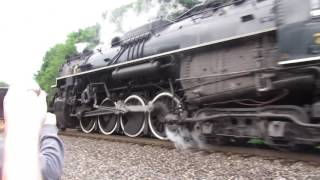 NS NKP 765 Steam Engine through Valparaiso Indiana 6916 [upl. by Adliw]