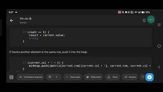 Find the kth Smallest Element in a Sorted Matrix  Efficient C Algorithm [upl. by Ahsinhoj]