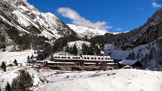 Llanos del Hospital  Hotel Hospital del Benasque Huesca Pirineos Spain  timelapse 26022024 [upl. by Aniuqaoj169]