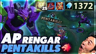 OLD RENGAR DOUBLE PENTA  INSTANT ONE SHOTS  1000AP RENGAR  BunnyFuFuu [upl. by Akilaz294]