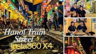 Surviving Hanoi Train Street 🚂  360° POV Tour with Insta360 X4 [upl. by Fuchs644]