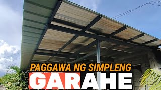 Paggawa Ng Simpleng Garahe  Simple Garage Design [upl. by Yrojram]