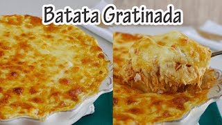 BATATA GRATINADA COM FRANGO E QUEIJO I Receitas e Temperos [upl. by Eelyab]