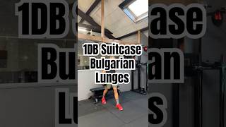 1DB Suitcase Bulgarian Lunges Fentes Bulgares avec 1 Haltère [upl. by Rahas]