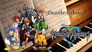 Dearly Beloved – Kingdom Hearts by Yoko Shimomura Piano Sheet Music [upl. by Htezil]