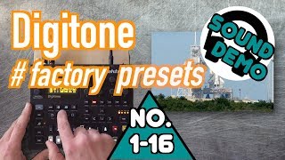 ELEKTRON DIGITONE  big SOUND DEMO  16 factory tracks included on BANK A  FMSYNTHESIZER [upl. by Trudnak]