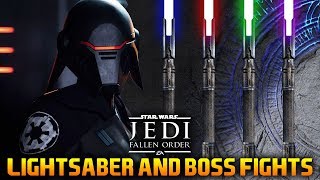 LIGHTSABER CUSTOMIZATION amp BOSS BATTLES Star Wars Jedi Fallen Order [upl. by Nyrual]