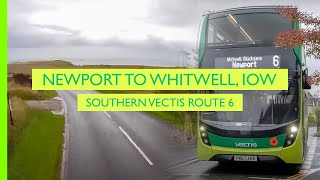 Newport to Whitwell  Southern Vectis 6  Realtime [upl. by Reitman849]