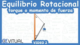 ⚖️ Equilibrio Rotacional Torque o Momento de una Fuerza  Video 2  Nivel Universitario [upl. by Ruhtracam]