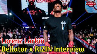 Bellator x RIZIN Lorenz Larkin doesnt feel Koreshkov has grown wont count fights out of Bellator [upl. by Karas]