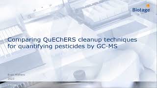 Comparing QuEChERS Cleanup Techniques for Quantifying Pesticides by GCMS [upl. by Savill15]