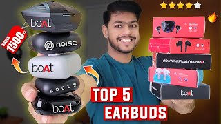 Top 5 Earbuds Under 1500 Rs🔥Best TWS Earbuds Of 2024 Boat 161Boat 131 amp More [upl. by Cos]