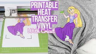 PRINTABLE HEAT TRANSFER VINYL HTV ON A SHIRT  STEP BY STEP BEGINNER TUTORIAL [upl. by Dorice]