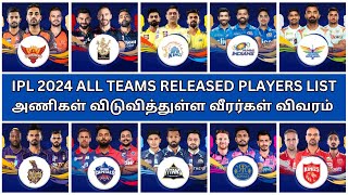 IPL 2024 Released Players List Tamil  IPL All team released players list  IPL 2024 News Tamil [upl. by Gennie]