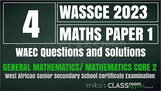 4 WAEC 2023 MATHS PAPER 1 OBJ ALGEBRA with INDICES [upl. by Melone]