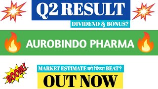 AUROBINDO PHARMA Q2 RESULTS 2025  AUROBINDO PHARMA Q2 RESULTS TODAY  AUROBINDO PHARMA LATEST NEWS [upl. by Aicilaf]