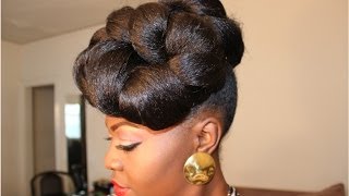 Hair Tutorial Protective Style Up do Requested [upl. by Eiramnwad]