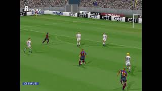 ISS Psx  Master League  FC Barcelona Vs Milan  Hard Difficulty [upl. by Oicatsana5]