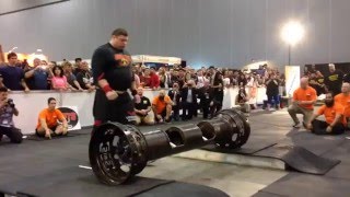 Zydrunas Savickas 2175kg 480lb log press 2016 Arnold Classic Australia Strongman [upl. by Letty]