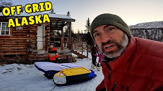 3 Nights OffGrid in an Alaskan Public Use Cabin  Ice Fishing amp Pork Sliders [upl. by Heymann678]