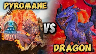 Pyromane Vs Dragon Boss Solo Ark Survival Ascended Island Boss Fight New Dragon Boss SLAYER [upl. by Nalahs]