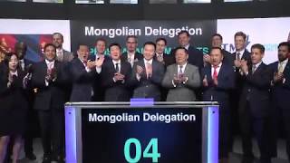 Mongolian Delegation Opens Toronto Stock Exchange September 14 2018 [upl. by Rettke]