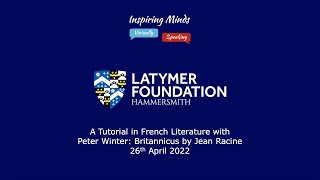 A Tutorial in French Literature  Britannicus by Jean Racine A talk by Peter Winter [upl. by Ahsitak]