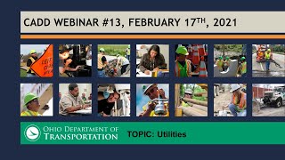 OhioDOT CADD Webinar 13  Utilities [upl. by Enelrahs]