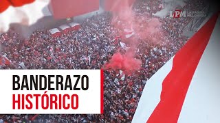 BANDERAZO HISTÓRICO  MÁS DE 25 MIL HINCHAS EN EL MONUMENTAL ⚪🔴⚪🏆 [upl. by Uhayile]