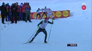 201718 combinata 10 km Seefeld Triple  Akito Watabe Geiger Jarl Magnus Riiber [upl. by Yanej377]