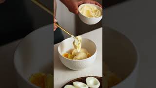 Giusti Recipes  Eggs filled with yolk cream and black Pearls [upl. by Annel]