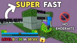 New 121 No Endermite Enderman XP Farm Tutorial in Minecraft Bedrock  30 Levels in 30 Seconds [upl. by Teddi391]