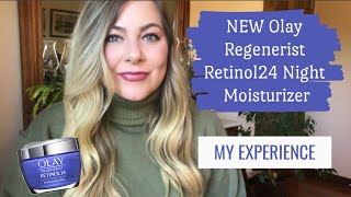 New Olay Regenerist Retinol24 Moisturizer  My Experience [upl. by Adnov457]