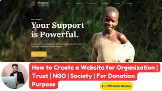 How to Create a Website for Organization  Trust  NGO  Society  For Donation Purpose [upl. by Nwahsan274]