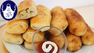 Russische Pirogge mit Weißkohlfüllung im Backofen und frittiert neues Rezept [upl. by Ellenrahc]