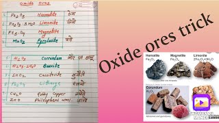 Ores trick  oxide ores  for NEET IIT [upl. by Ayikin511]