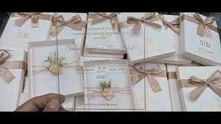 Wedding Card Design  Ecrylic Wedding Invitation Card  sunder shadi card [upl. by Jasen]