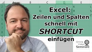 Excel Zeilen und Spalten schnell per Shortcut einfügen [upl. by Deyas]