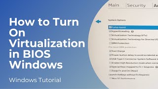 How to Turn On Virtualization in BIOS in Windows 10 [upl. by Eelirak429]