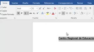 Como centrar un Titulo en WORD [upl. by Nodnrb867]